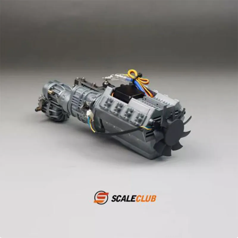 SCALECLUB 1/14 3 Speed Gearbox with Super Select Transfer Case For Scania Man Actros Volvo Car Parts Rc Truck Trailer Tipper