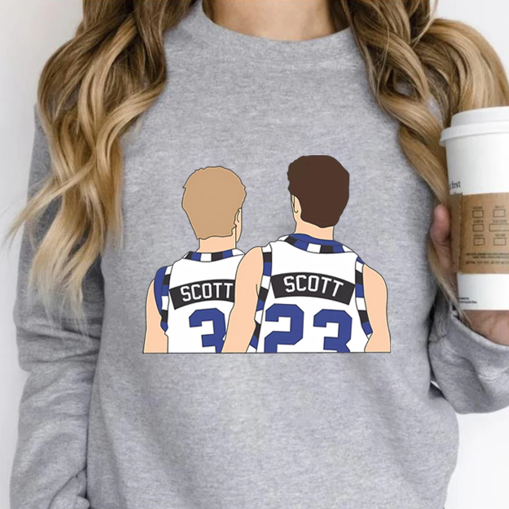 Nathan and Lucas Scott Sweatshirt OTH Shirt Hoodie Pop Culture Shirt Hill Tee Keith Scott Body Shop Top Long Sleeves Sweatshirts