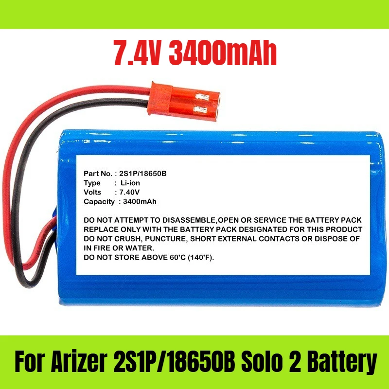 

7.4V 3400mAh for Arizer 2S1P/18650B Solo 2 Battery