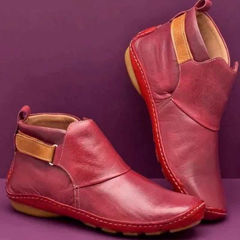 Damen-Stiefeletten Modische Flache Wasserdichte Bequeme Schuhe Winter Rutschfeste Booties Lässige Damenschuhe – Detail 6