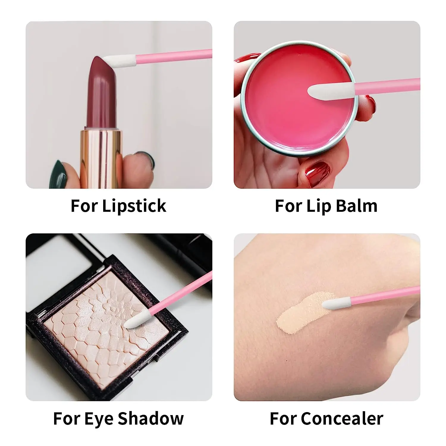 500PCS Lip Wands Applicators Disposable Lip Brush, Lipstick Brush Lip Gloss Applicator Wands Wholesale of Makeup Tools