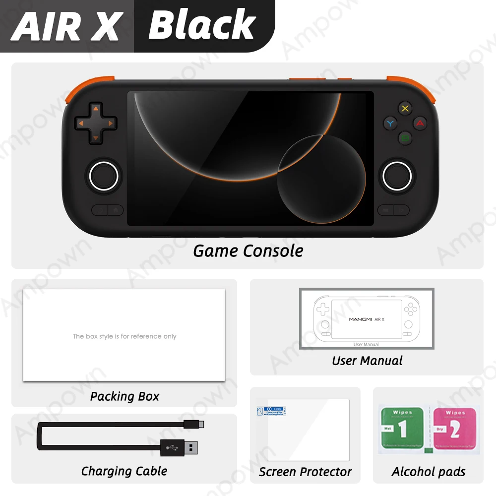 MANGMI AIR X draagbare gameconsole Qualcomm Snapdragon 662 5,5 '' touchscreen Android 14 actieve koelventilator 15 W snel opladen RGB