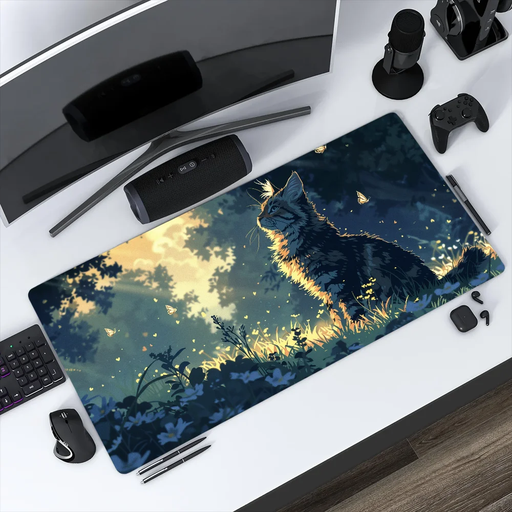 Cute Kawaii Cat Mouse Pad Non-slip Thickened Large Writing Lockedge Office Student Gaming Cushion MousePad