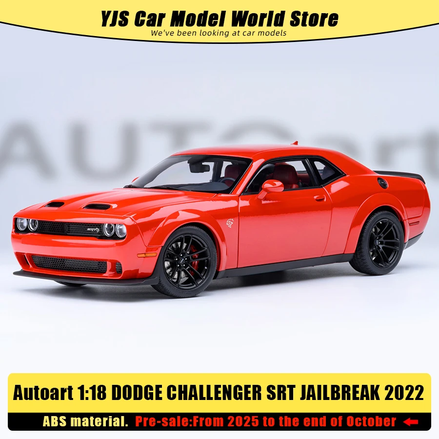 

AUTOart 1/18 DODGE CHALLENGER SRT JAILBREAK 2022, модель автомобиля, статическая модель спортивного автомобиля, подарок на день рождения