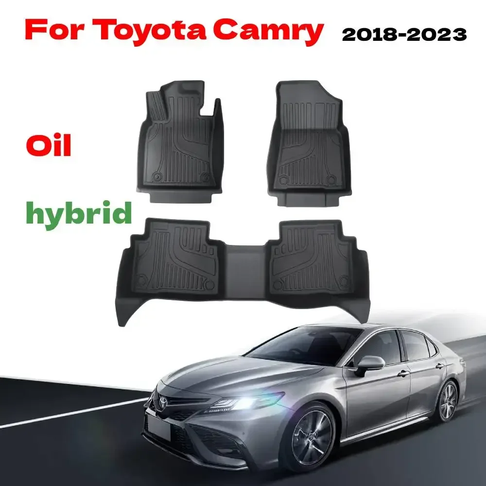 

For Toyota Camry 2023 2022 2021 2020 2019 2018 TPE Floor Mats All-Weather Waterproof Automotive Mat Interior Left Hand Drive