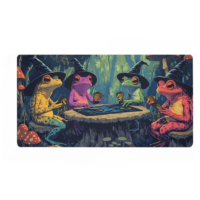 Magiczna mata do gier, podkładka na biurko z motywem Żaby Czarodzieja, mata anime, akcesoria na biurko, mata pod mysz 35x60cm, mata z motywem szopa pracza, magiczna mata. — zdjęcie produktu 7