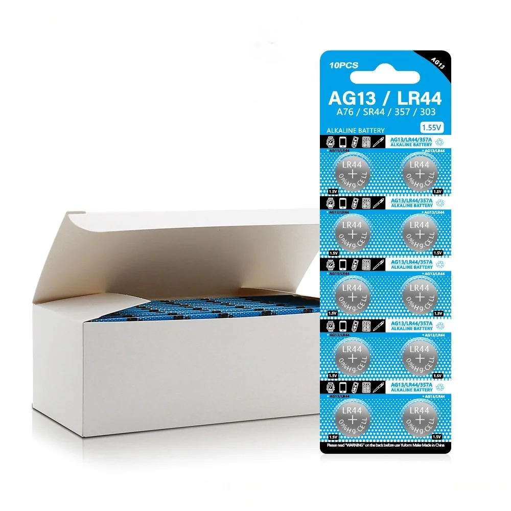 10-50pcs LR44 Batteries High Capacity AG13 357 303 SR44 L1154F A76 Premium Alkaline Battery 1.5V Button Coin Cell Batteries