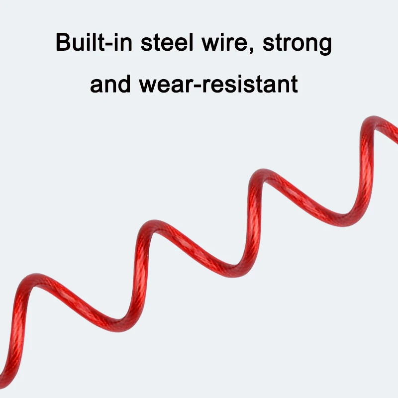Bloqueo de disco de alarma de seguridad antirrobo, bloqueo de freno de disco de rueda de motocicleta, bolsa y Cable de resorte de recordatorio, 120cm