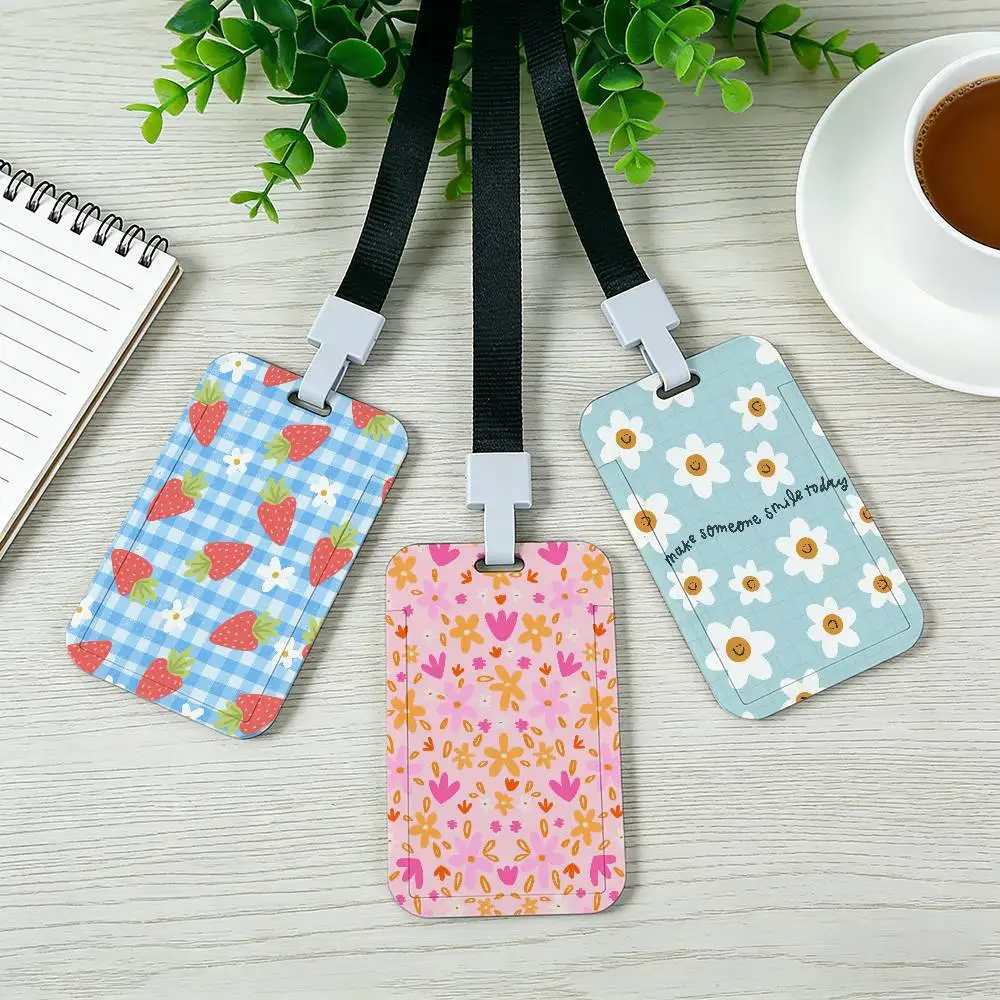 Fashion P-Pippi Post Card Holder Lanyard Company Staff Pass Unisex ID Name Work Card Holder Office Supplies
