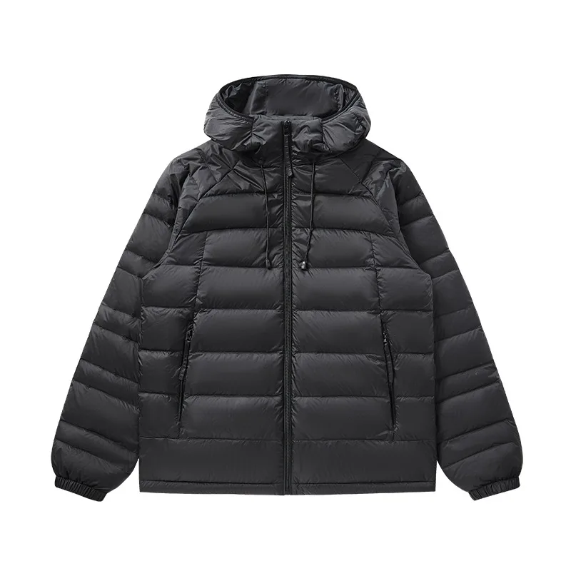 UETEEY Ultra Light Men's Down Jacket 90% White Duck Down Hooded Winter Coat Men 2025 New Autumn Warm Compression Packable