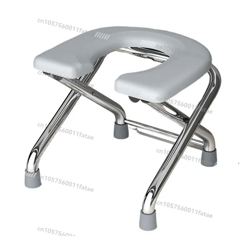 Stainless steel bathroom squat toilet stool foldable toilet chair for the elderly and pregnant women toilet