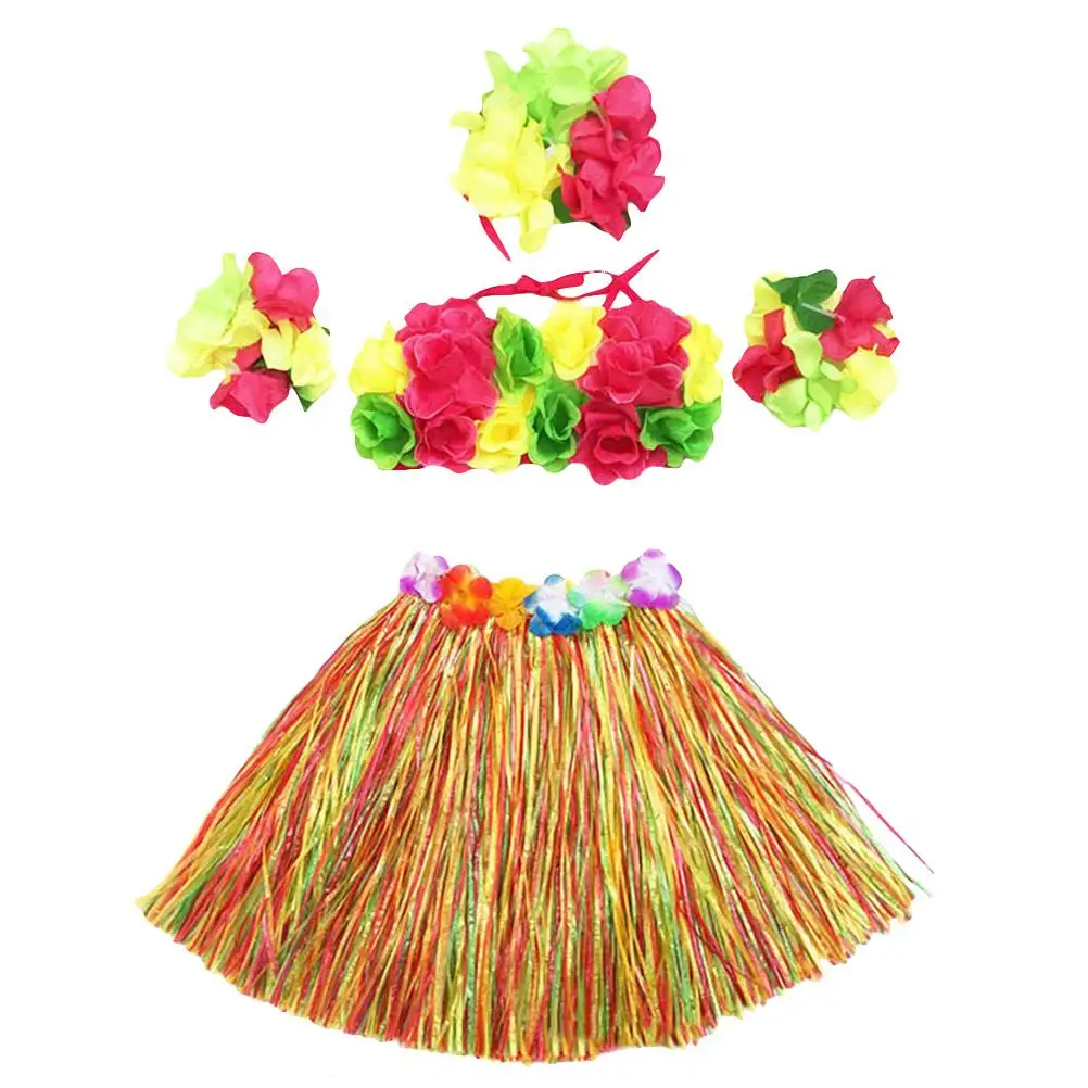 

Dance Colorful Flower Accessories Tropical Dance Skirt Luau Party Hawaiian Tropical Hawaii Grass Skirt Events