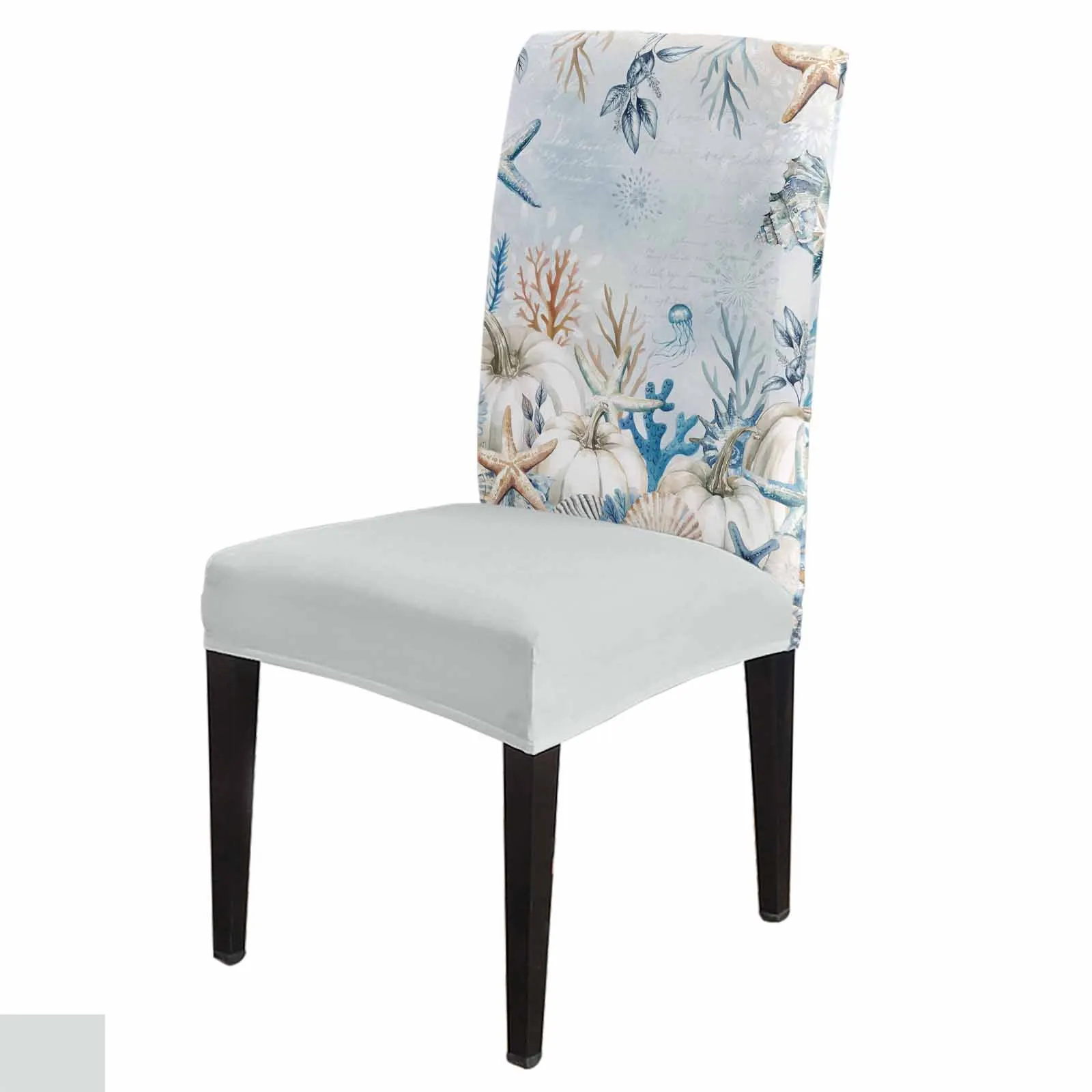 

Blue Pumpkin Coastal Starfish Spandex Chair Cover Office Banquet Chair Protector Cover Stretch Chair Cover for Dining Room