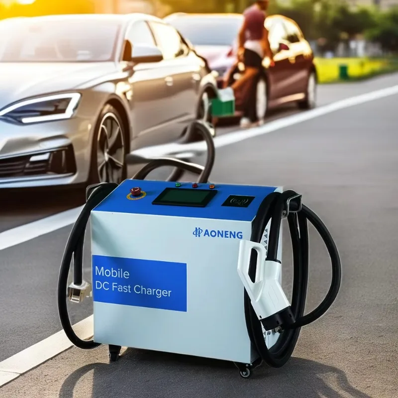 شاحن ذكي صديق للبيئة 30KW CCS2 EV طاقة جديدة محطة شحن تيار مستمر متنقلة للاستخدام المنزلي IEC 62196 Din 70121 مصنع مثبت على الأرض #4