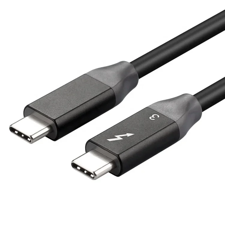 Thunderbolt 3 40Gbps 5A 100W Charging 5K@60Hz USB-C To USB-C Thunderbolt 3.0 Coaxial Cable 1ft 2ft 3ft 4ft For EGPU Hub Docking