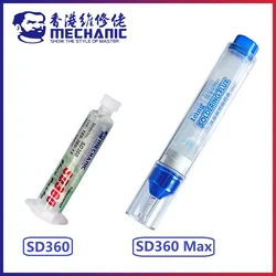 MECHANIC SD360 Max 10cc No-Clean Transparent Solder Paste Welding Advanced Oil Flux for PCB SMD BGA SMT Soldering Repair