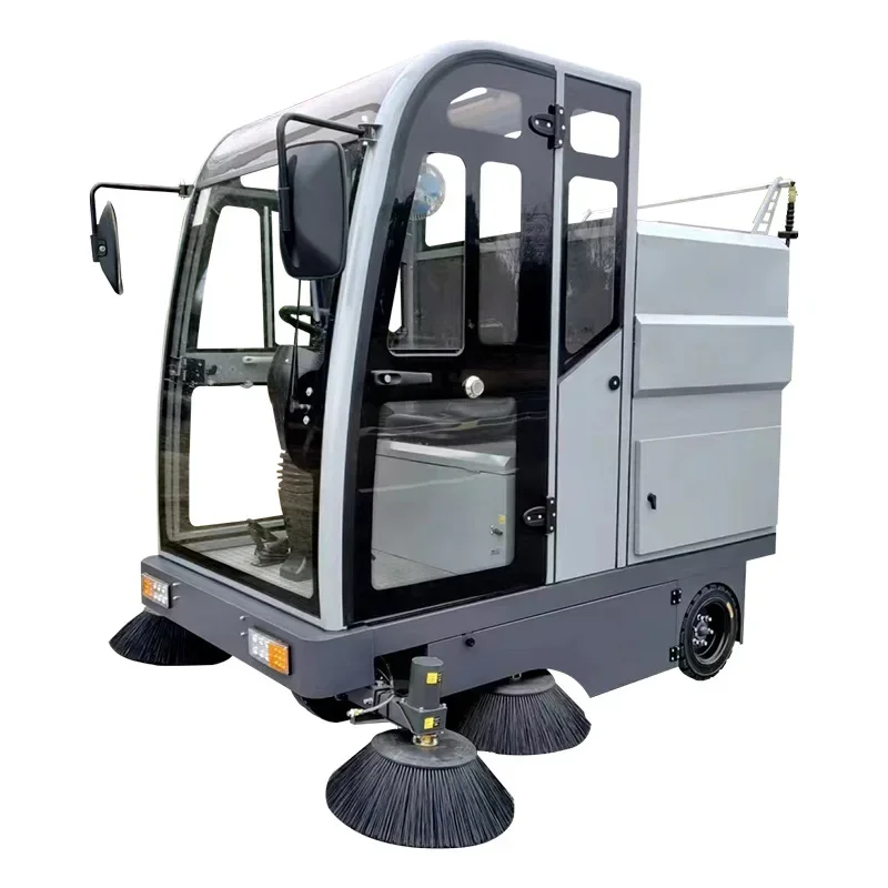 

Industrial vacuum sweeping spray, fully enclosed electric driving sweeper sanitation