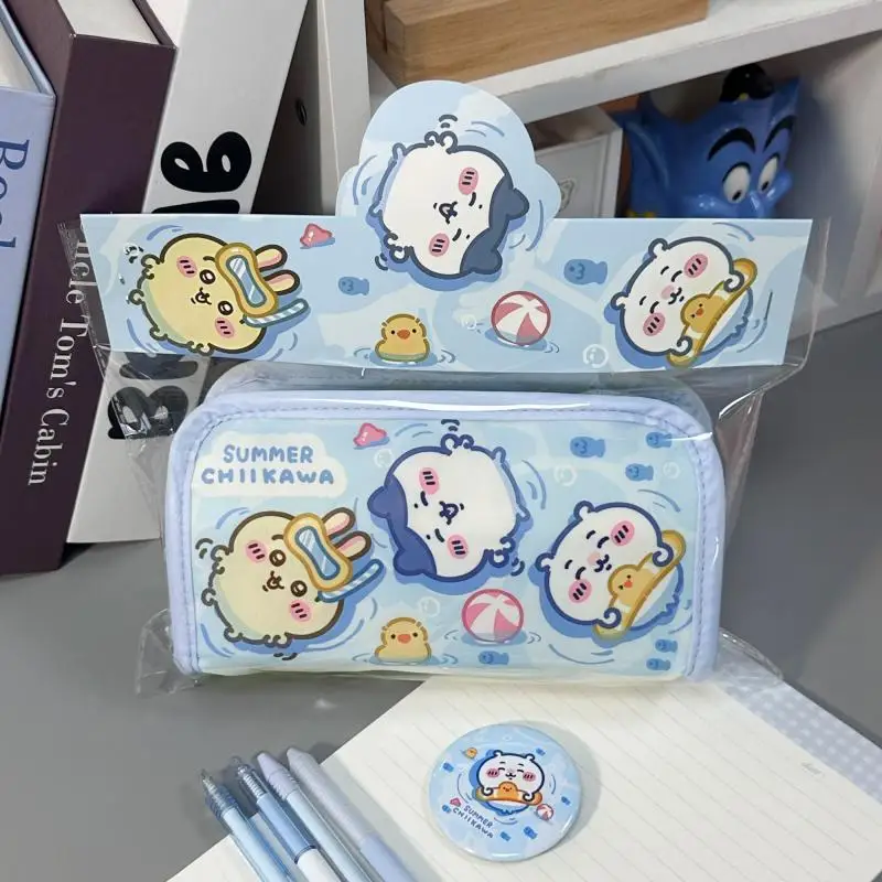 Hachiware Ins Pencil Case Large Capacity Chiikawa New Model Student Pencil Case Travel Storage Itabag Usagi Boy Girl