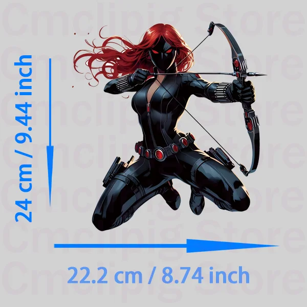 Marvel Heroes Black Widow Clothing thermoadhesive patches DIY Sewing Decoration stripes for jeans heat transfer stickers