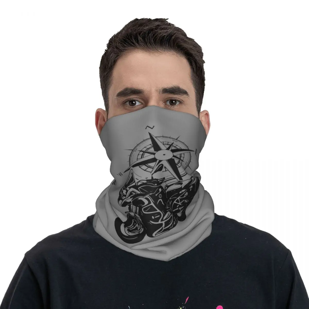 Adventure Motorcycle GS R1200 Bandana Neck Cover Printed Balaclavas Mask Scarf Cycling Riding for Men Women Adult Washable