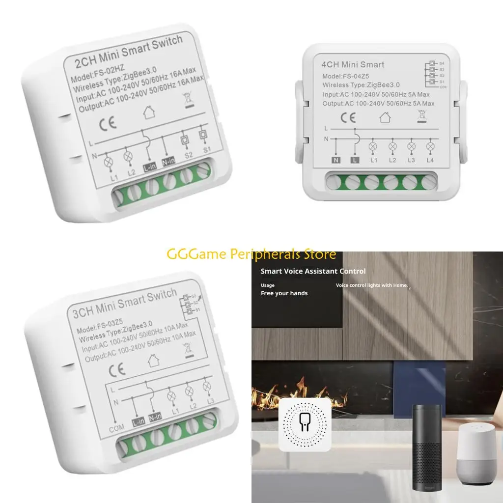 

U55B Multiple Output Home Automation Wall Switches Remote Controlled Timer Scheduling for Home Appliances