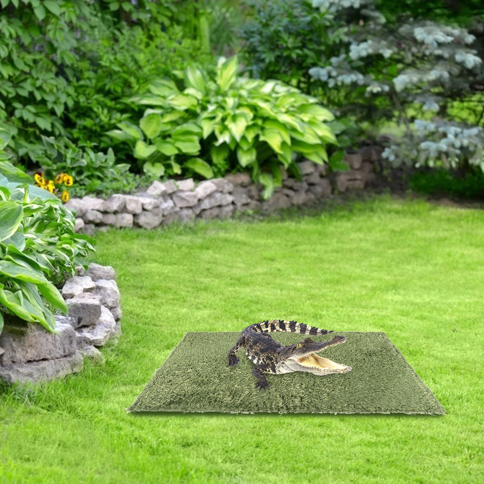 

2Pcs Reptile Carpet Moss Simulation Terrarium Substrate Liner Soft Moisture Proof Heat Preservation Reptile Habitat Cushion Mat