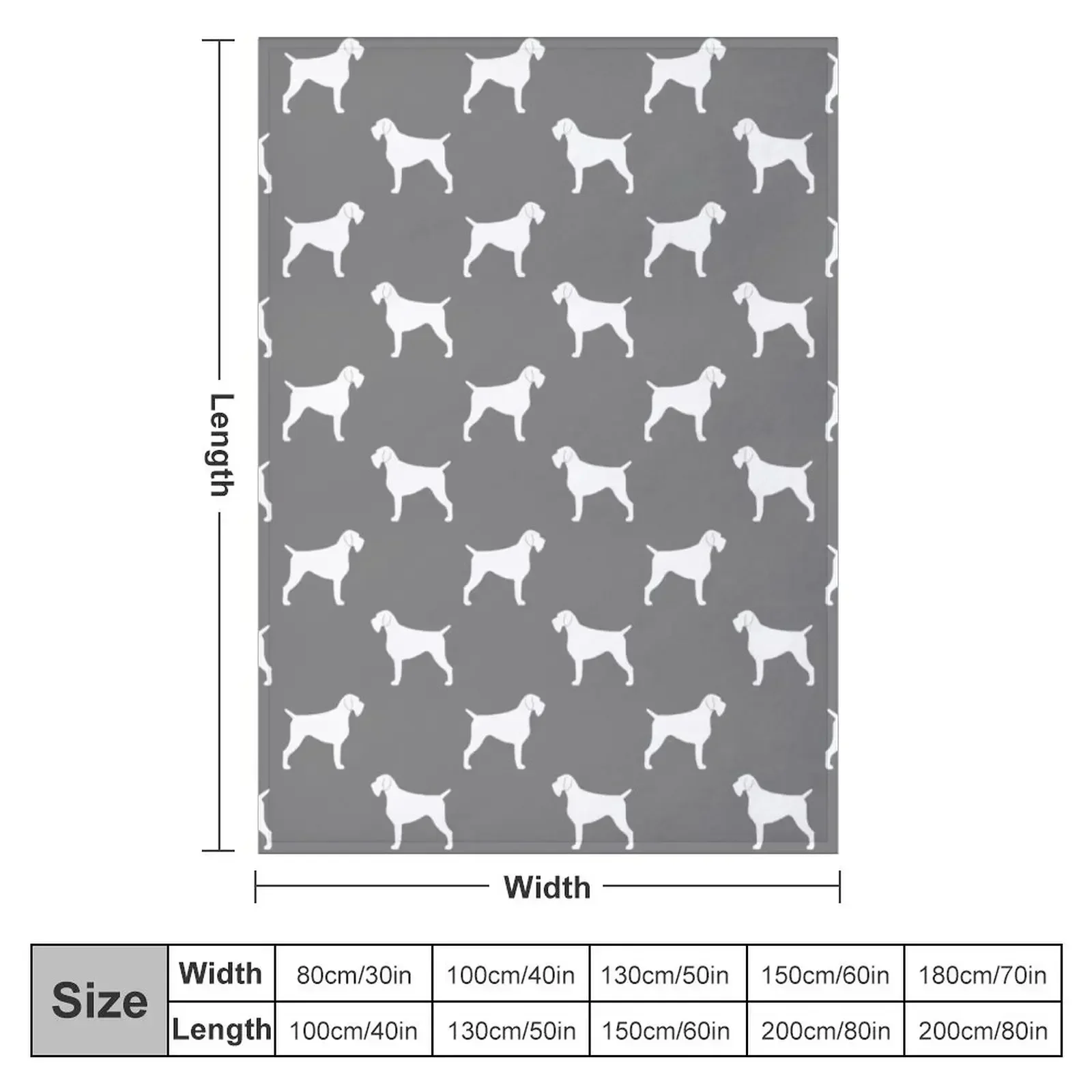 German Wirehaired Pointer Silhouette(s) Throw Blanket Beach Summer Beddings Fashion Sofas Decorative Sofas Blankets
