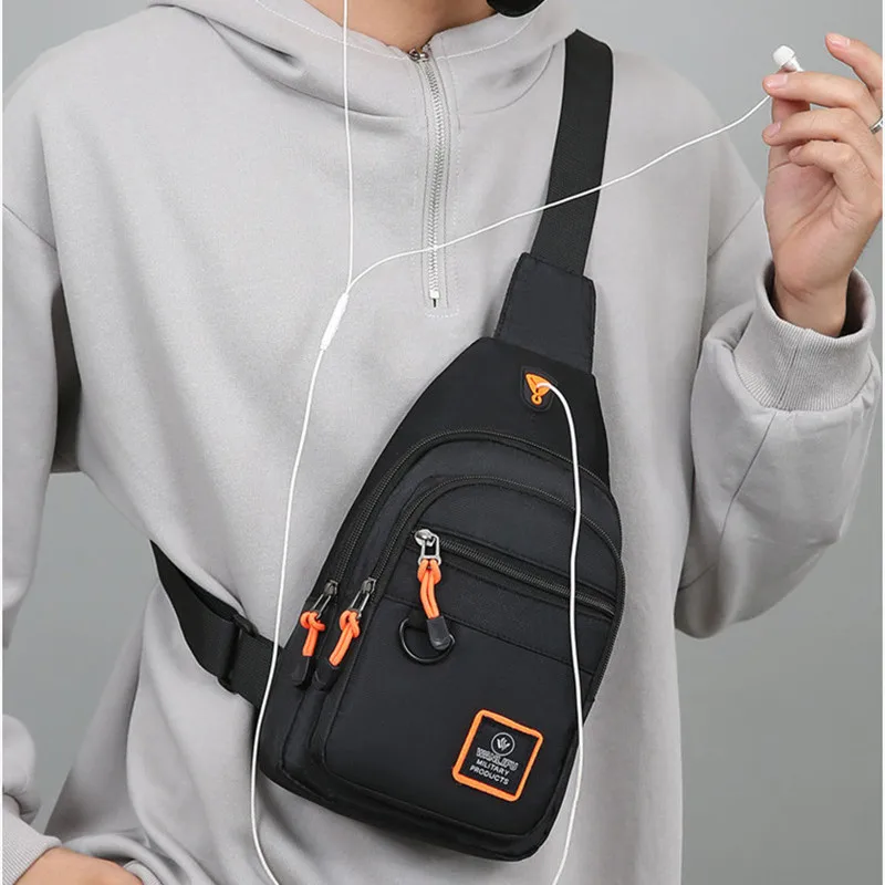 Chest Bags Men's One Shoulder Crossbody Bag Large Capacity Outdoor Sports Leisure Fashion Small Shoulder Bag Backpack Men's