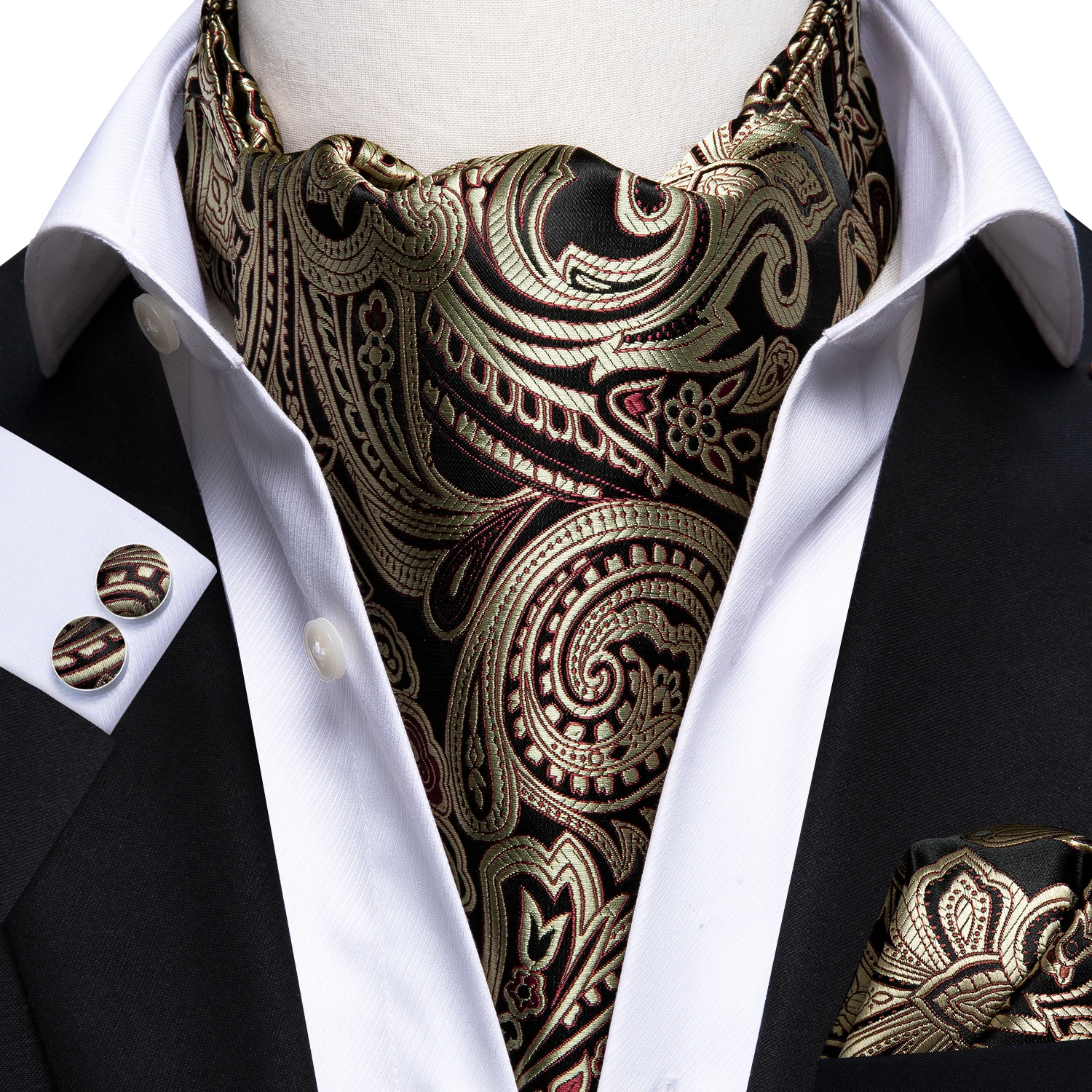 conjunto-de-gravatas-e-lencos-em-seda-masculina-peca-em-formato-de-caxemira-gravata-preta-ou-dourada-estilo-vintage-floral-com-bolsos-para-casamento