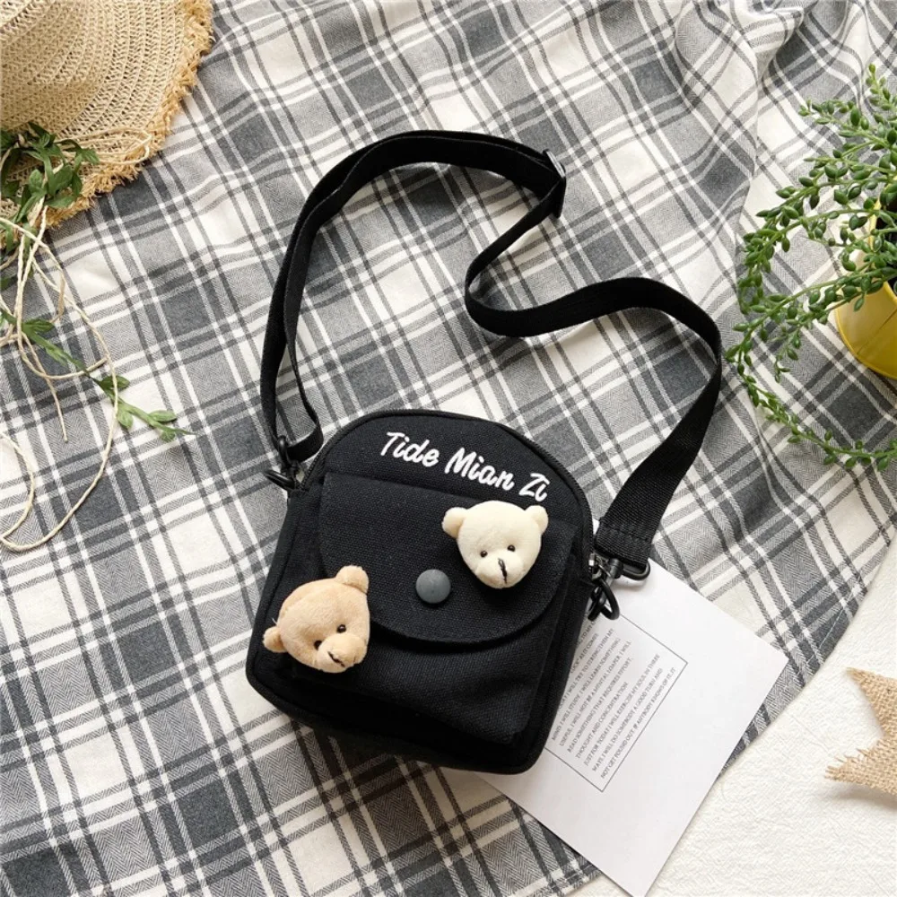 

Women Girls Cute Cartoon Portable Shoulder Bag Messenger Bag Crossbody Bag Soft Plush Toy Bag Embroidery Tote Bags Small Bag