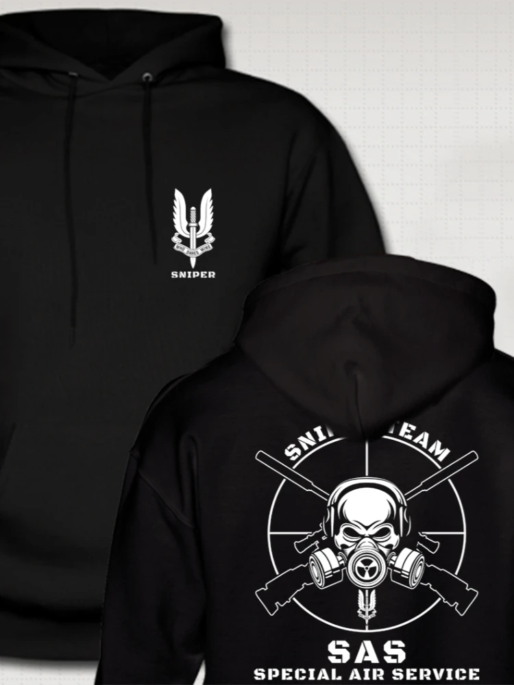 SAS Special Air Service British Army Special Forces Sniper Black Hoodie