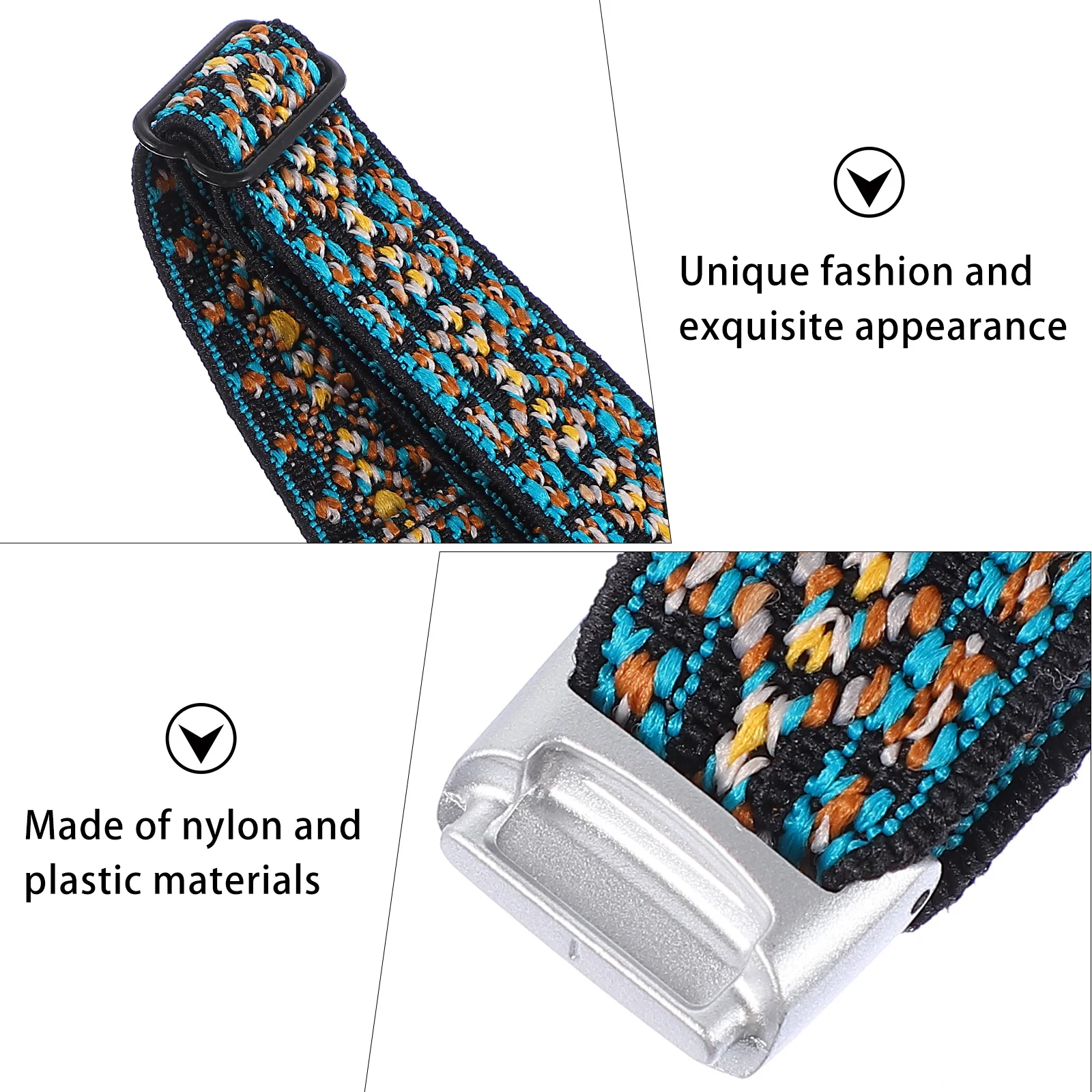 

2Pcs Breathable Nylon Watch Strap Soft Durable Adjustable Fashion Replacement Band for Luxe Watch Strap Flexible Watchband