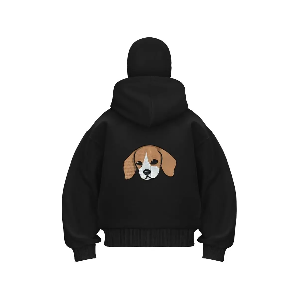 

Beagle Dog Adorable face illustration Balaclava Zip Hoodie Warm Outdoor Men's Winter Casual Sweatshirt