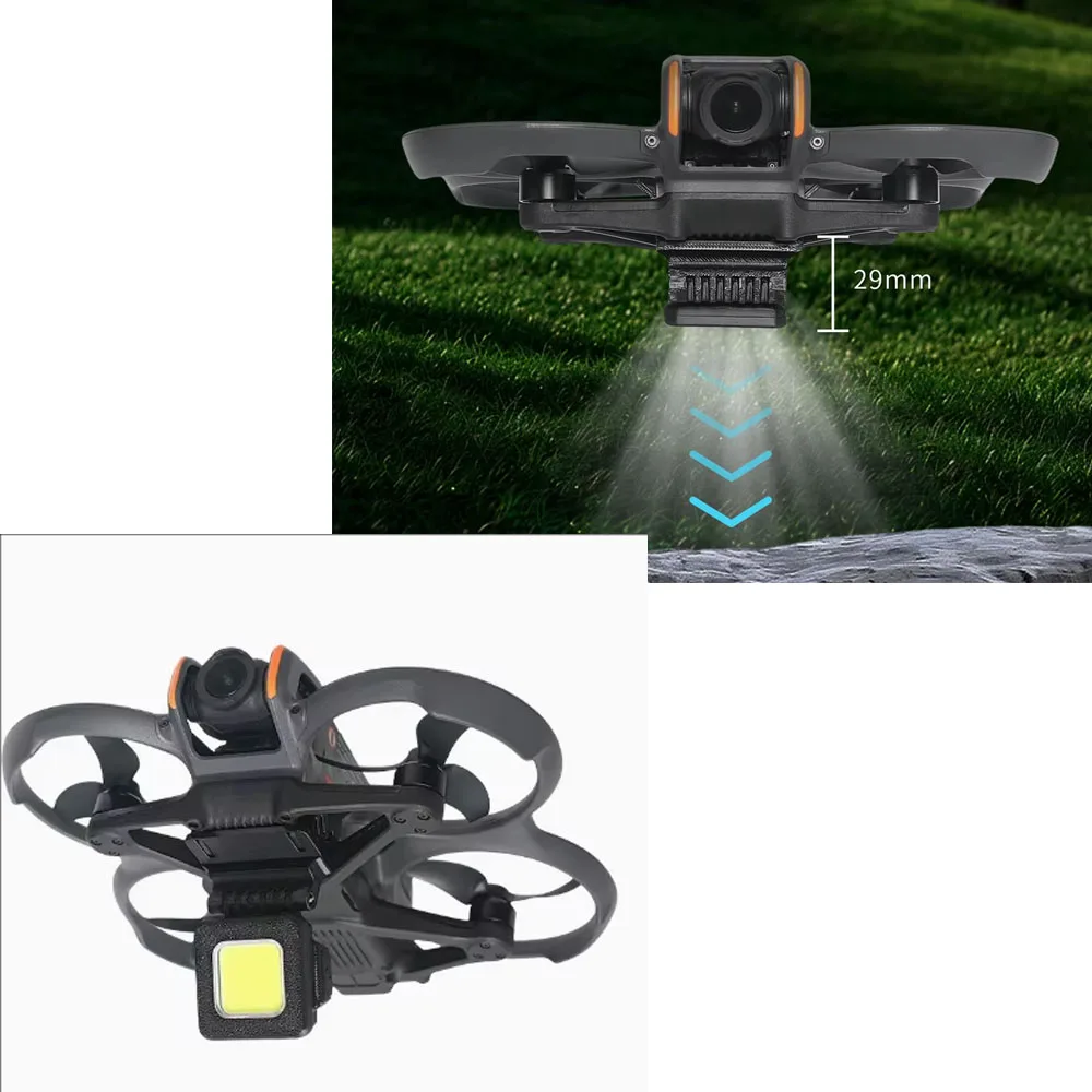 

Night Navigation Light for DJI AVATA 2 3-Mode LED with 180° Adjustment Built-in Battery 29mm Rise Protection Light