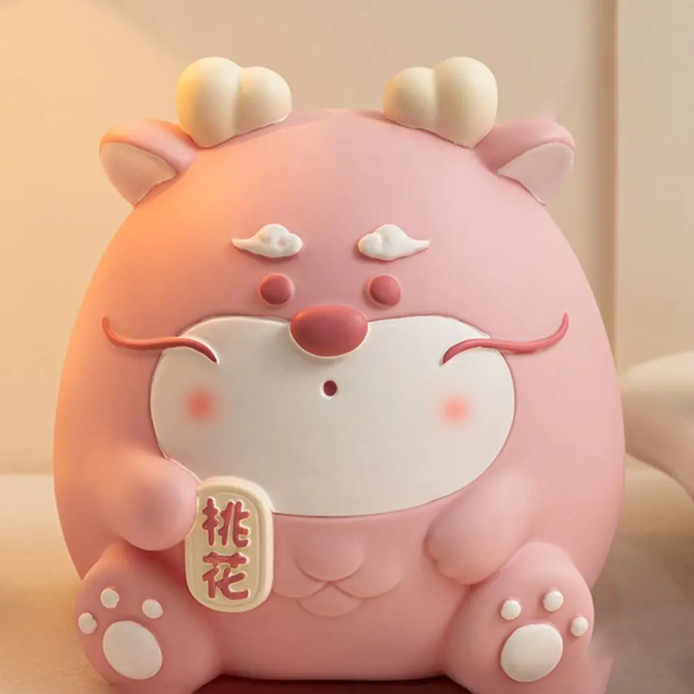

Desktop Doll Decor Creative Coin Bank Unbreakable Vinyl Drop Cartoon Piggy Bank Resistant Adorable Dragon Money Saving Jar Girls