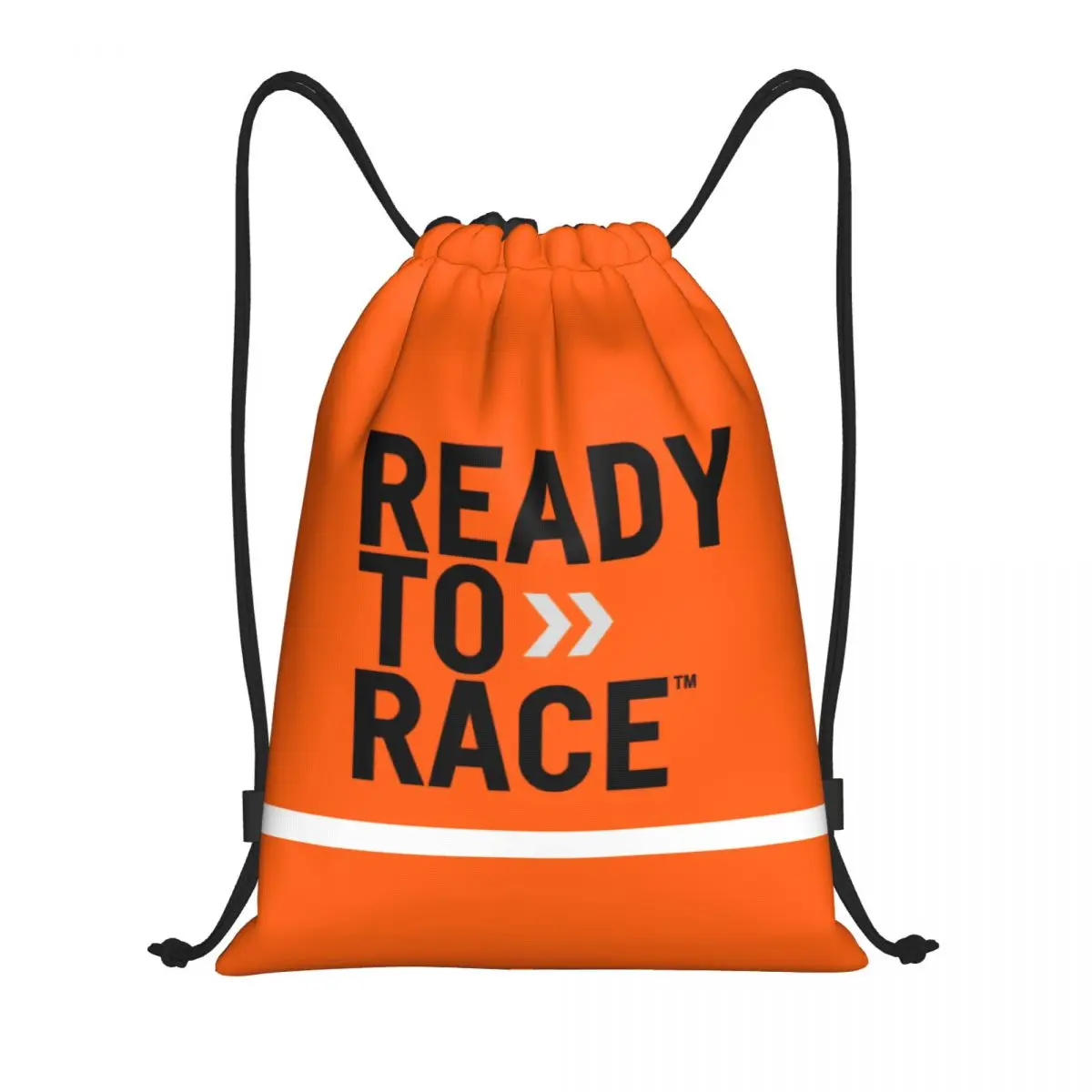 Custom Ready To Race Logo Drawstring Backpack Bags Lightweight Motorcycle Rider Racing Sport Gym Sackpack Sacks for Training