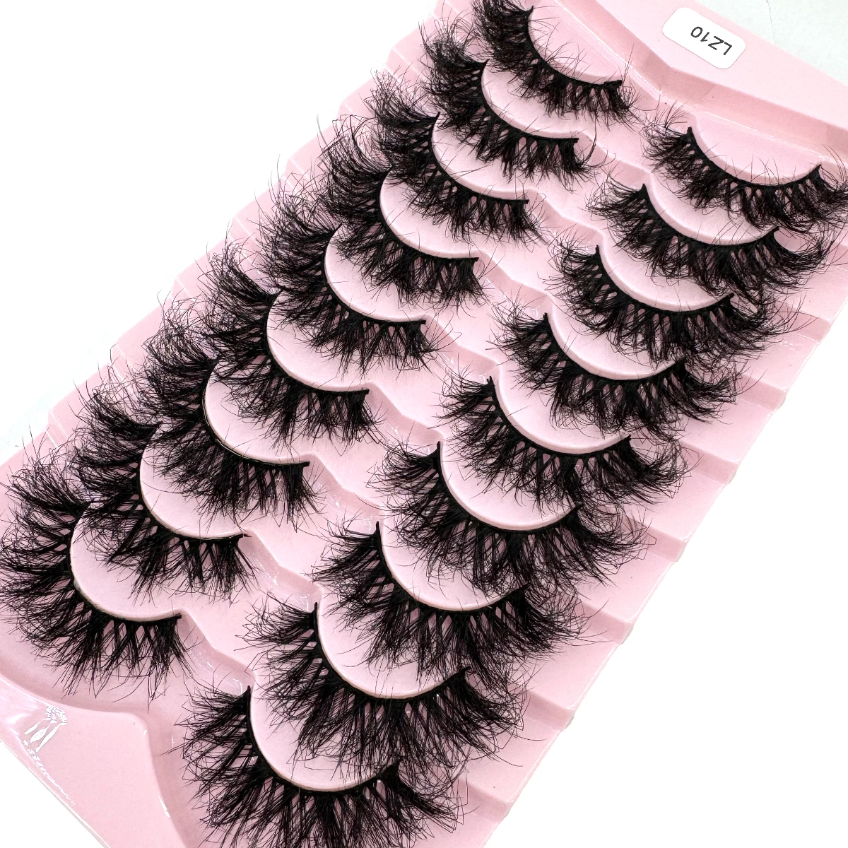 Hbzgtlad novo 9 pares de cílios falsos de vison fofos cílios postiços volume grosso dramático olho de gato cílios tira longa pacote de cílios finos