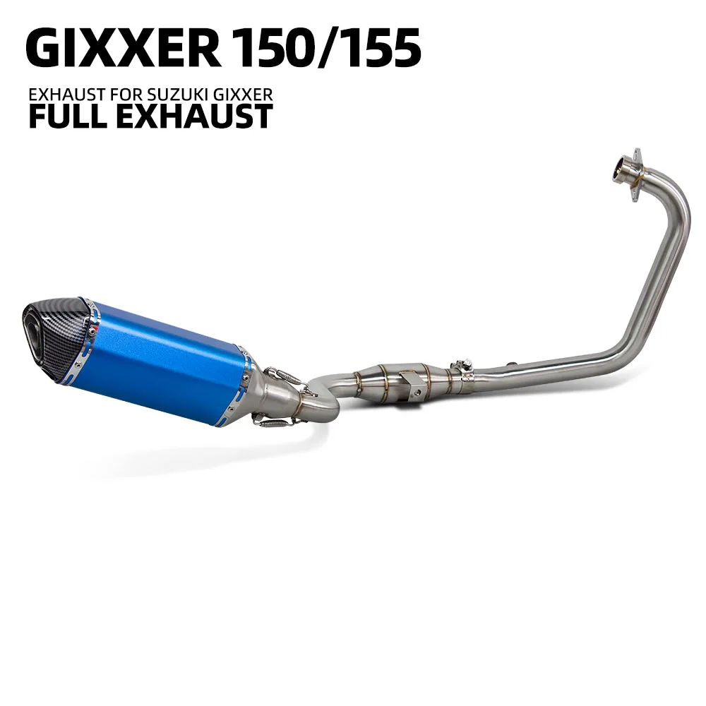 

For Suzuki Gixxer 150 155 Motorcycle Full Exhaust System High Flow Performance Slip On Muffler Escape Kit Sport Bike