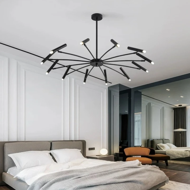 Modern Creative Simplicity French Minimalist Nordic Duplex Building Chandeliers for Bedroom Living Room Lobby Exhibition Hall