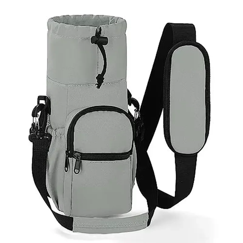 Portable Insulated Water Bottle Bag With Custom Shoulder Strap Winter Outdoor Down Handheld Diagonal Crossbody Ice Cup Holder