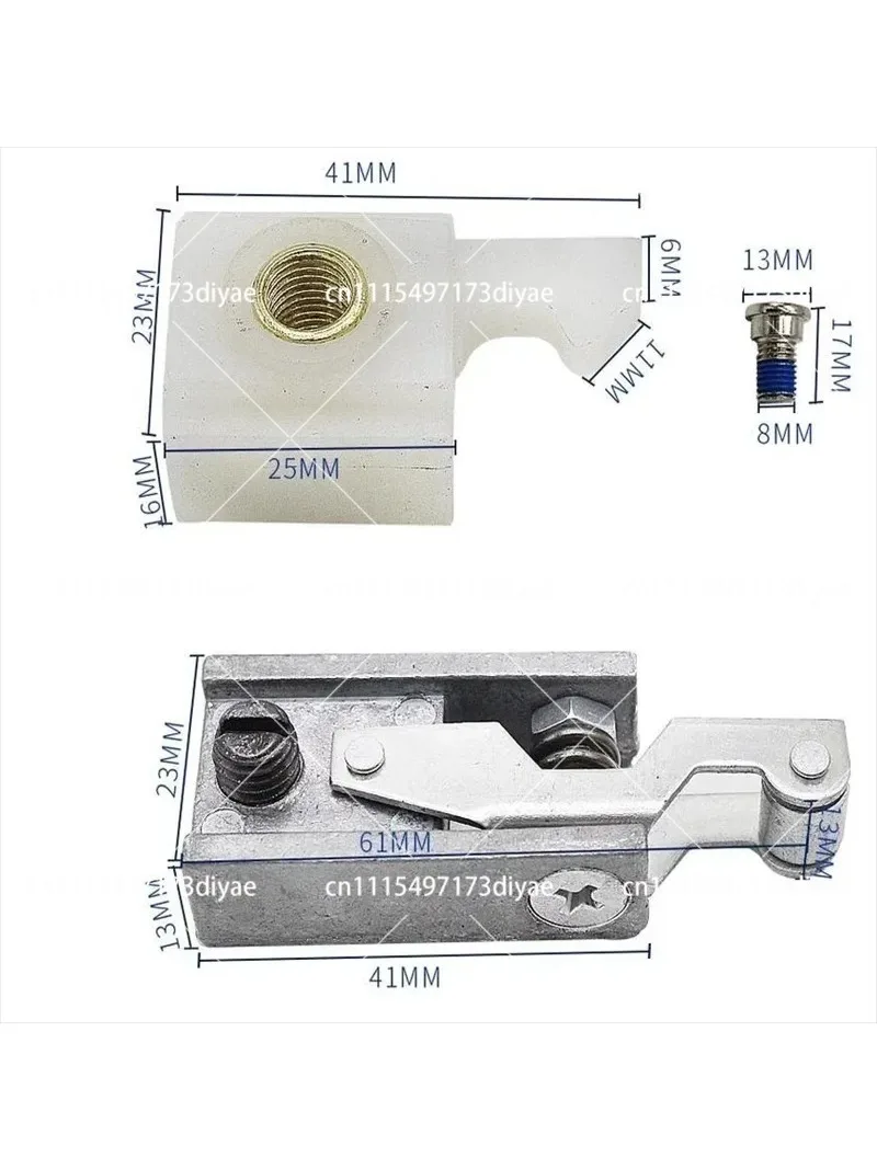 Zinc Spring Loaded Doorstop with Nylon Catch Hook for Conceal Door Closer Replacement Arm Bar Track Rail Sliding