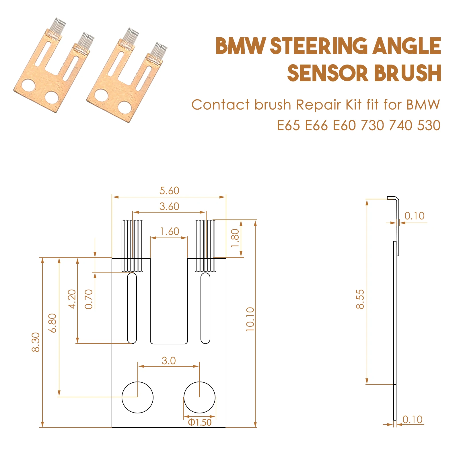 2PCS Steering Column Switch Angle Sensor Contact brush Repair Kit fit for BMW E65 E66 E60 730 740 530 7 Series