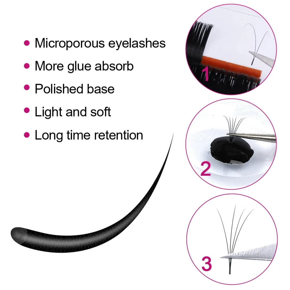 Easy Fan Lashes False Eyelash Extensions Supplies Faux Mink Eyelashes Fanning Cils Auto Blooming Natural Russian Volume Lashes