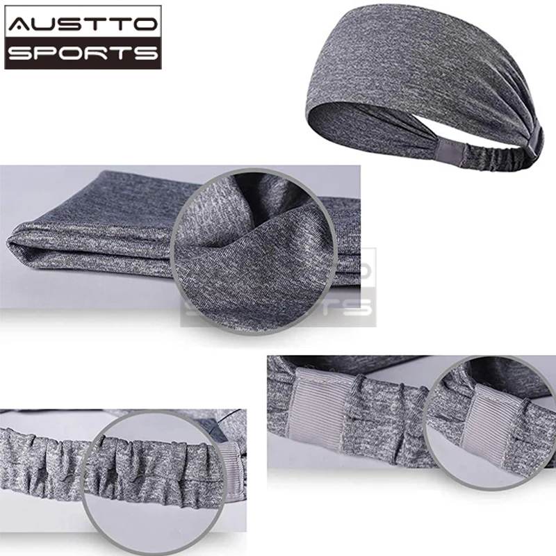 Austto Workout Headbands Exercise Sweatband Sports Headband Non Slip Hair Band Men Women