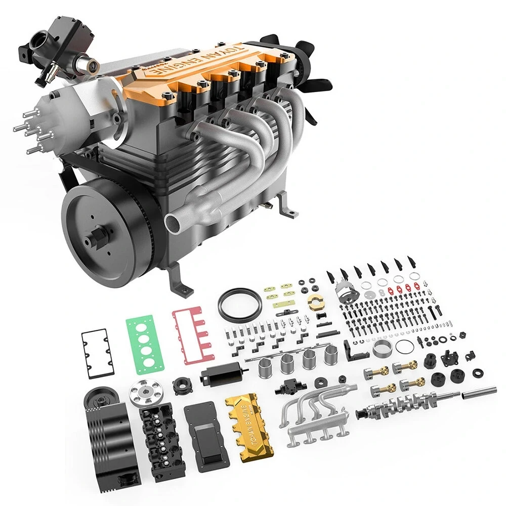 

TOYAN FS-L400BGC 14cc Inline 4 Cylinder 4 Stroke Water-Cooled Assembly Gas Engine Model RC Model Car Ship Airplane Boats Parts