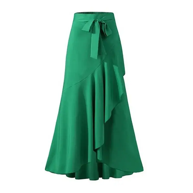 

Женская ретро-юбка макси CYL, плиссированная, расклешенная, с высокой талией, в клетку, летняя, длинная, на резинке