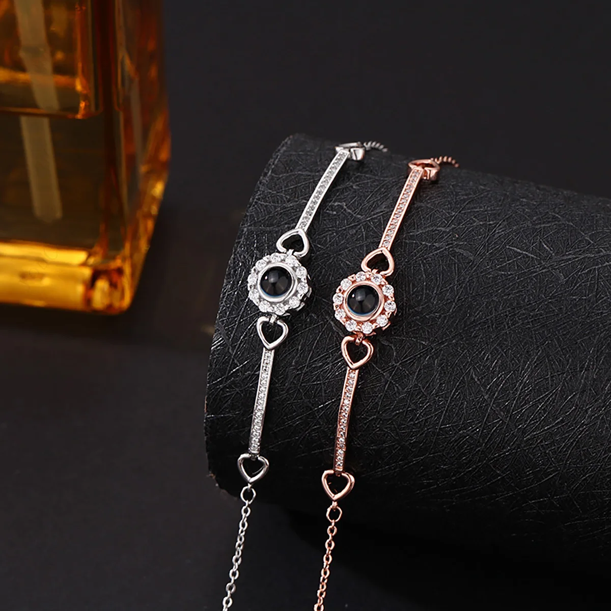Custom Color Picture Projection Bracelet Round Valentine's Day Mother's Day Birthday Exquisite Gift For Girlfriend Mother Friend
