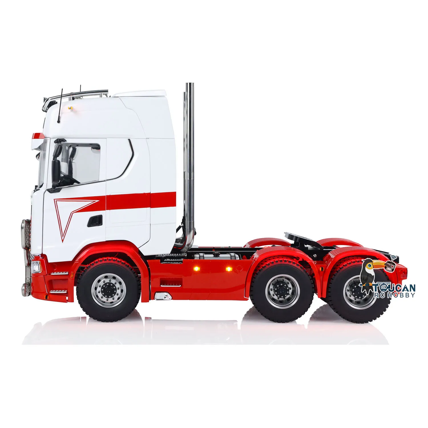 

Радиоуправляемый трактор-грузовик 1:14 6x6 на металлическом шасси 770S, модель ST8, с радиоуправлением, звуком, светом, 2 скоростями, дымом, TOUCAN, для самостоятельной покраски, готовый к сборке