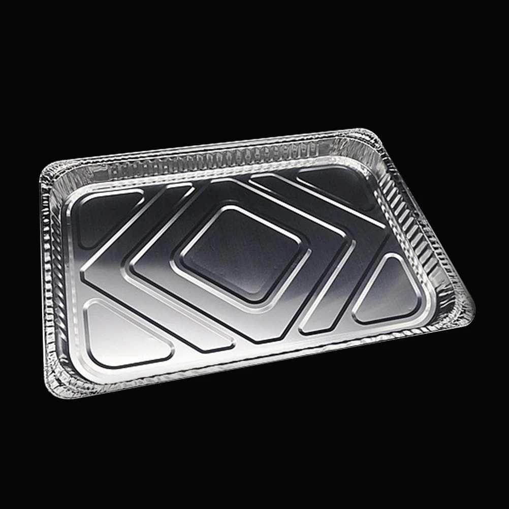 

10 Pcs Foil Disposable BBQ Aluminum Foil Pans Grill Grease Tray Catcher Bulk Drip Pans Recyclable Kitchen Barware
