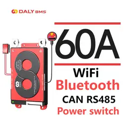 Daly BMS Newest LiFePo4 Li-ionSmart Bluetooth BMS 4S 12V 8S 24V 16S 48V Scooter 60A Battery Energy Storage RS485 CANBUS